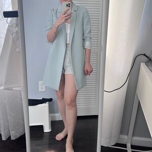 Topshop powder blue  Women's Long Blazer, US 2
